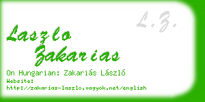 laszlo zakarias business card