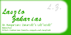 laszlo zakarias business card